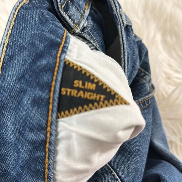 SUPERDRY DENIM BLUE JEANS MADE WITH ORGANIC COTTON SLIM STRAIGHT SIZE 34X32 - Picture 10 of 10